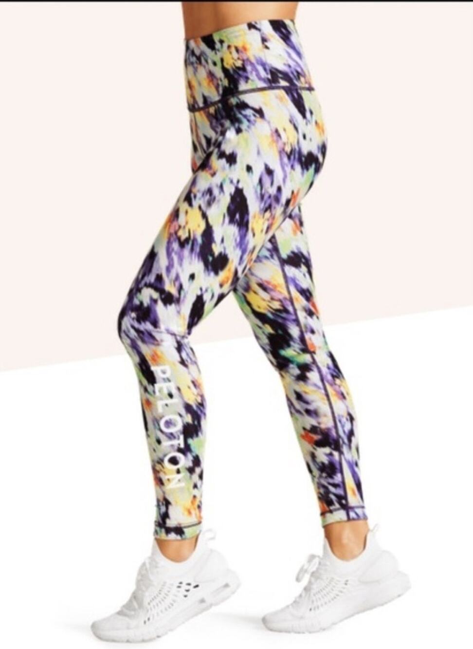 Peloton x WITH Composite Color Fun Pattern Race Legging Size Small